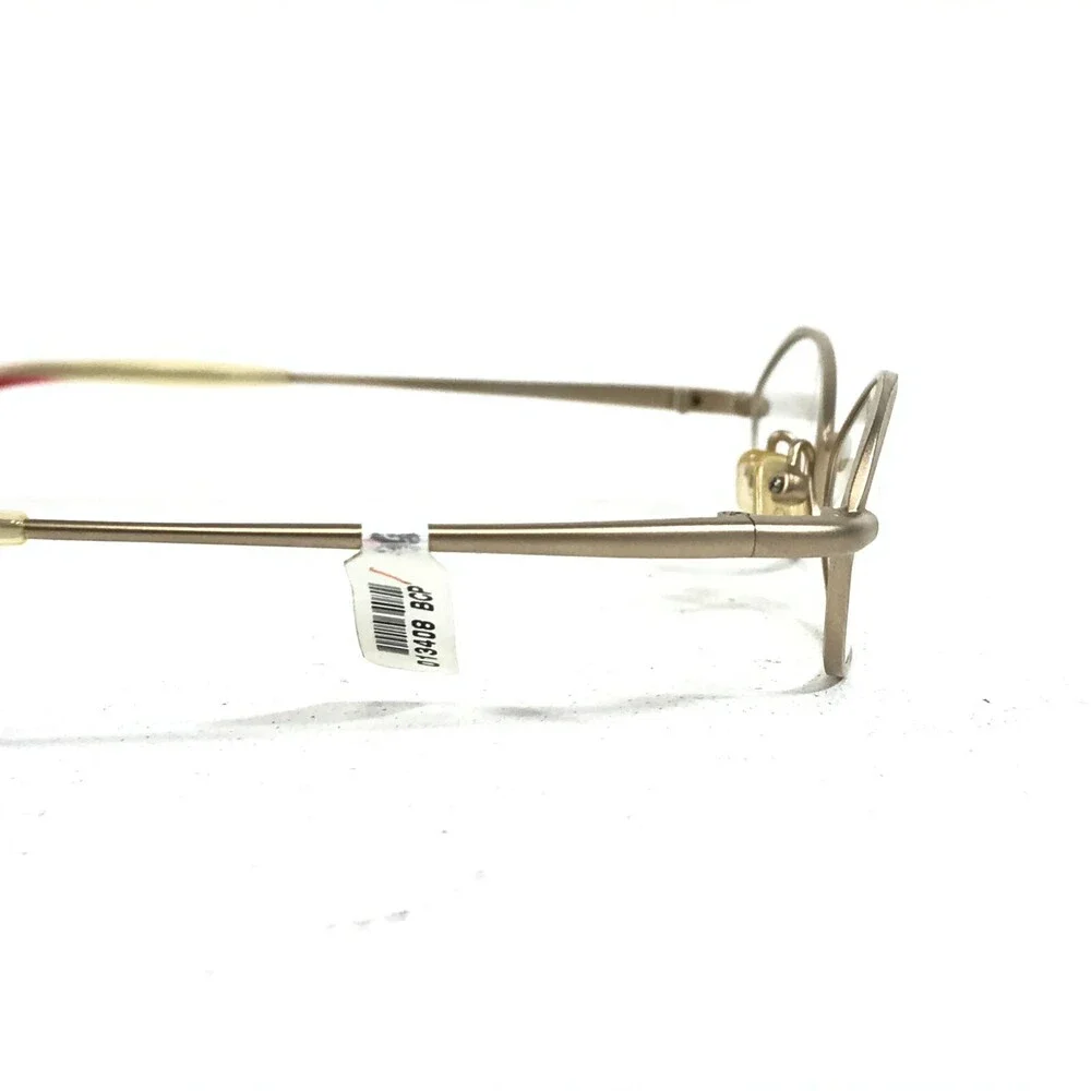 BCPC BP-149 COL.03 Eyeglasses Frames Red Gold Round Oval Full Rim 47-17-134